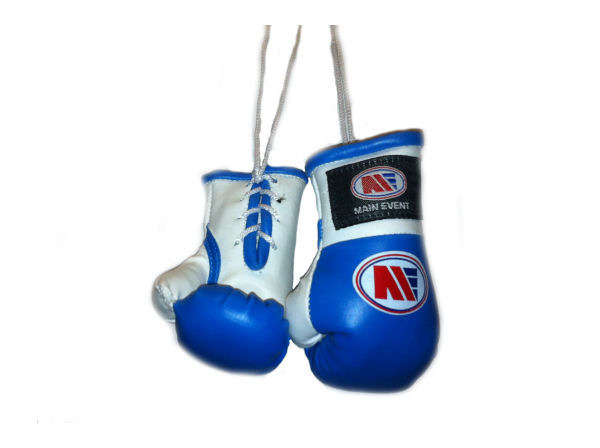 Main Event Mini Replica Hanging Boxing Gloves - Blue